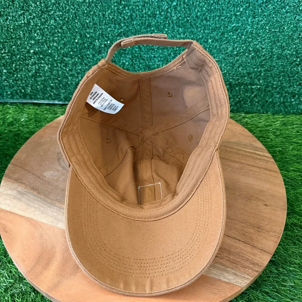 Carhartt‎ Canvas Logo Hat Kids OSFA Brown Adjustable Strap Baseball Cap